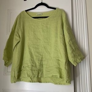 100% Linen Top with Button Details